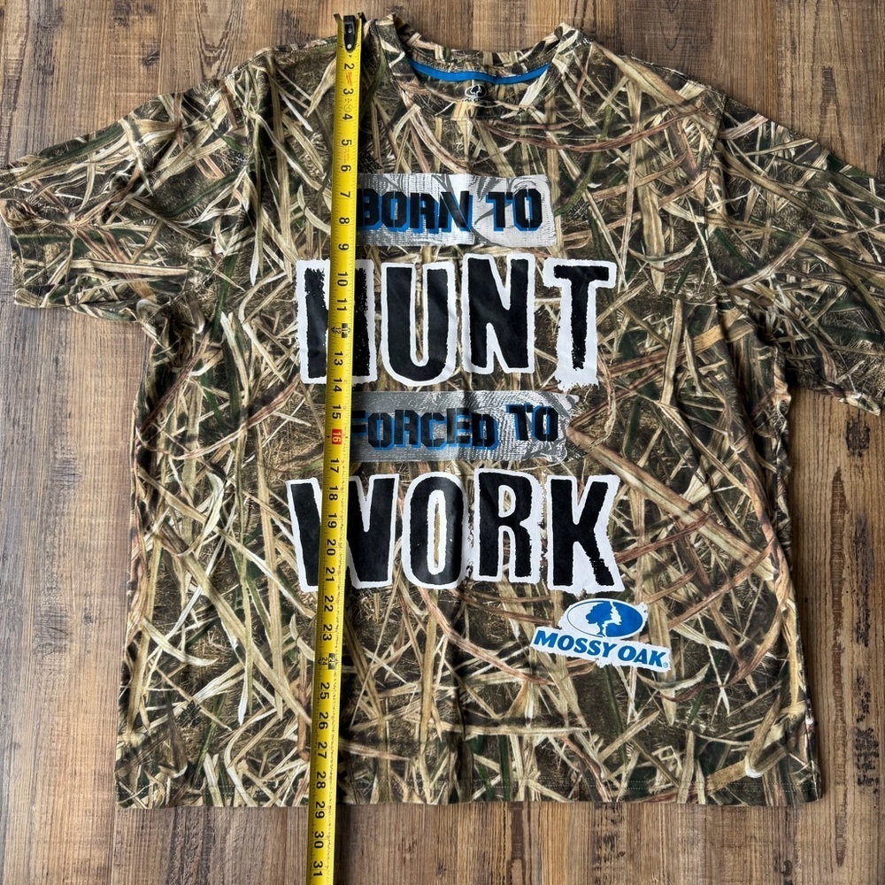 Mossy Oak Men's Camouflage “Born To Hunt” Graphic Tee Hunting Outdoors Size XL - Picture 4 of 6